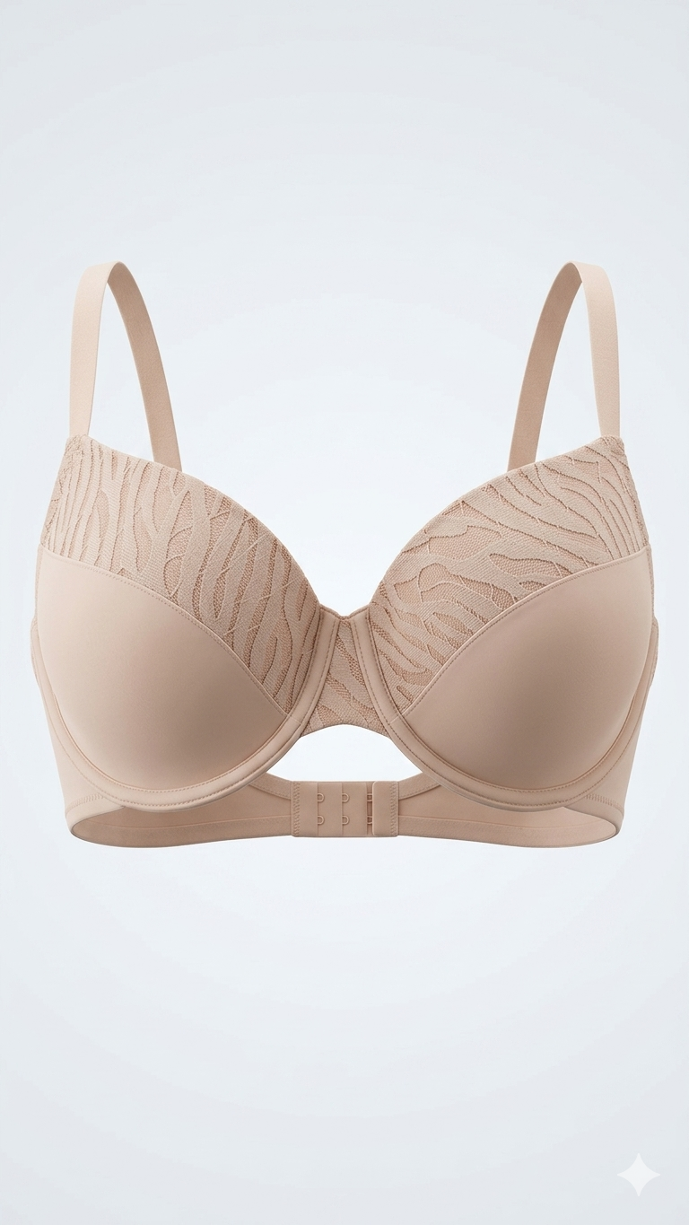 Pink Animal Print Lightly Padded Push Up Bra