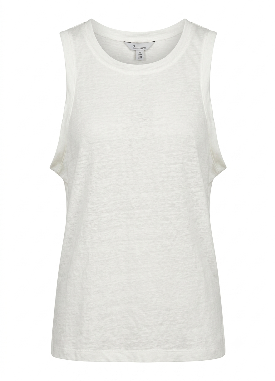 Next Linen Rich Crew Neck Vest Top