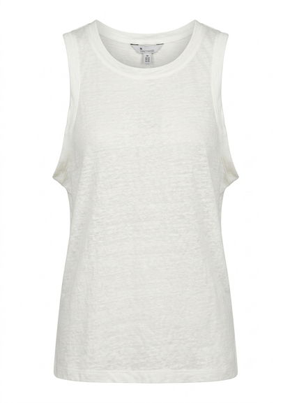 Next Linen Rich Crew Neck Vest Top