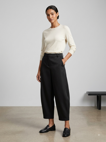 Reserved Black Barrel Leg Trouser