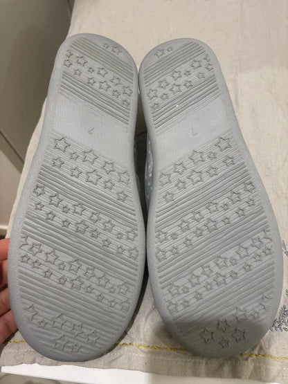Grey Polkadot House Slippers