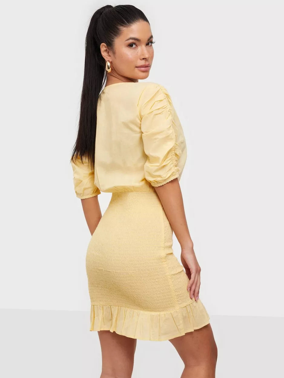 Yellow Smock Bottom Dress