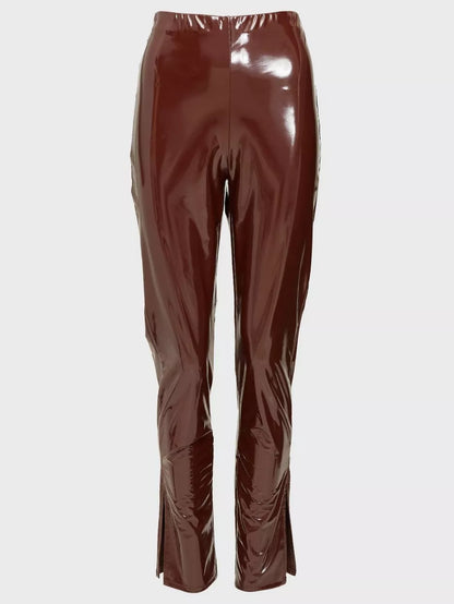 Slim Vinyl Pant Brown