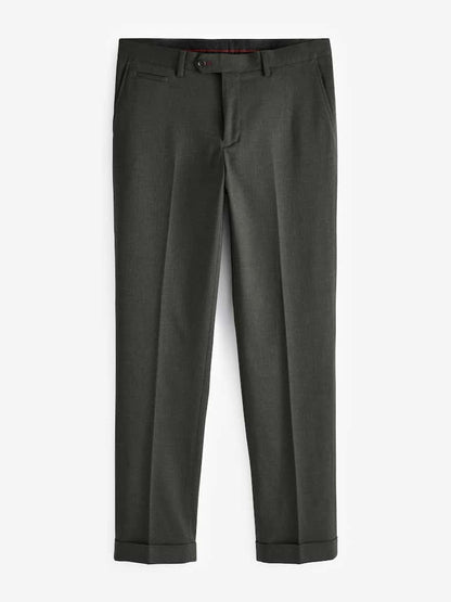 Green Tailored Herringbone Suit Trouser