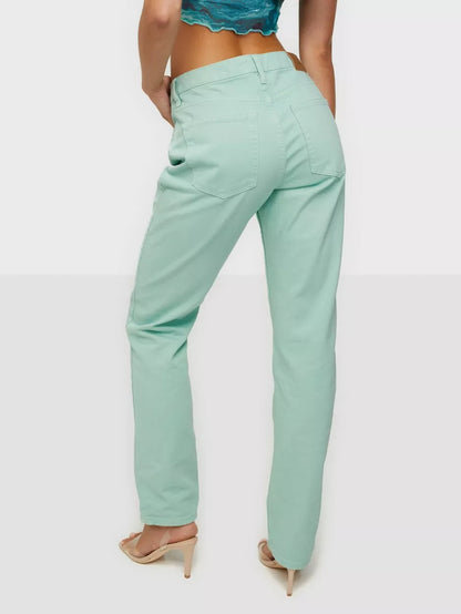 Low Waist Fit Denim Green