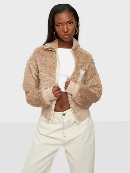 Light Brown Pocket Teddy Jacket