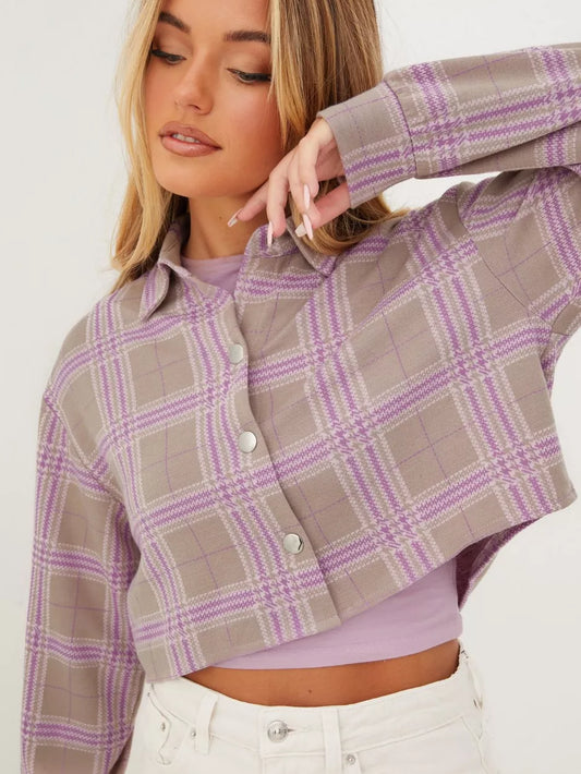 Anywhere cropped shacket