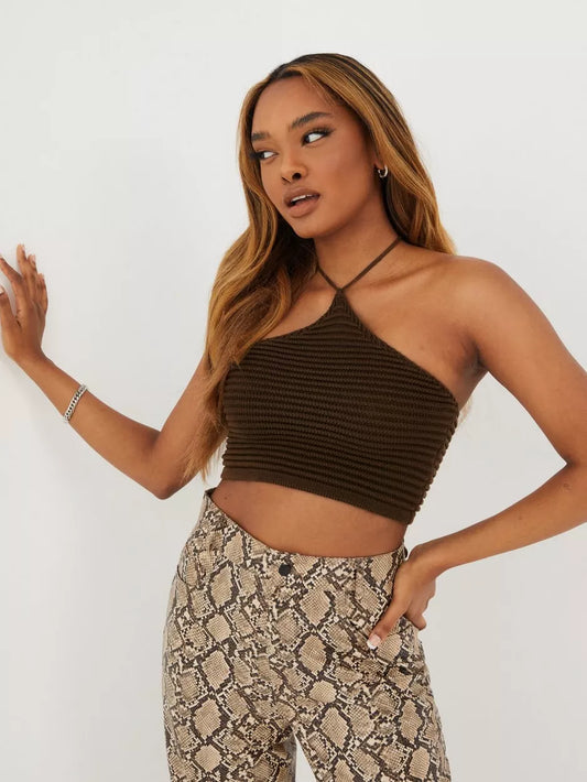 Halterneck Knit Top