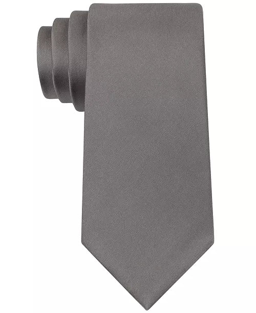 Solid Silk Tie Grey