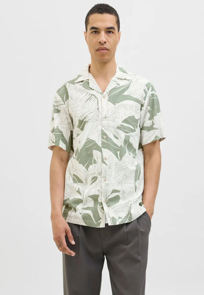 JPRBLUBAHAMAS Print Resort Shirt - hedge green