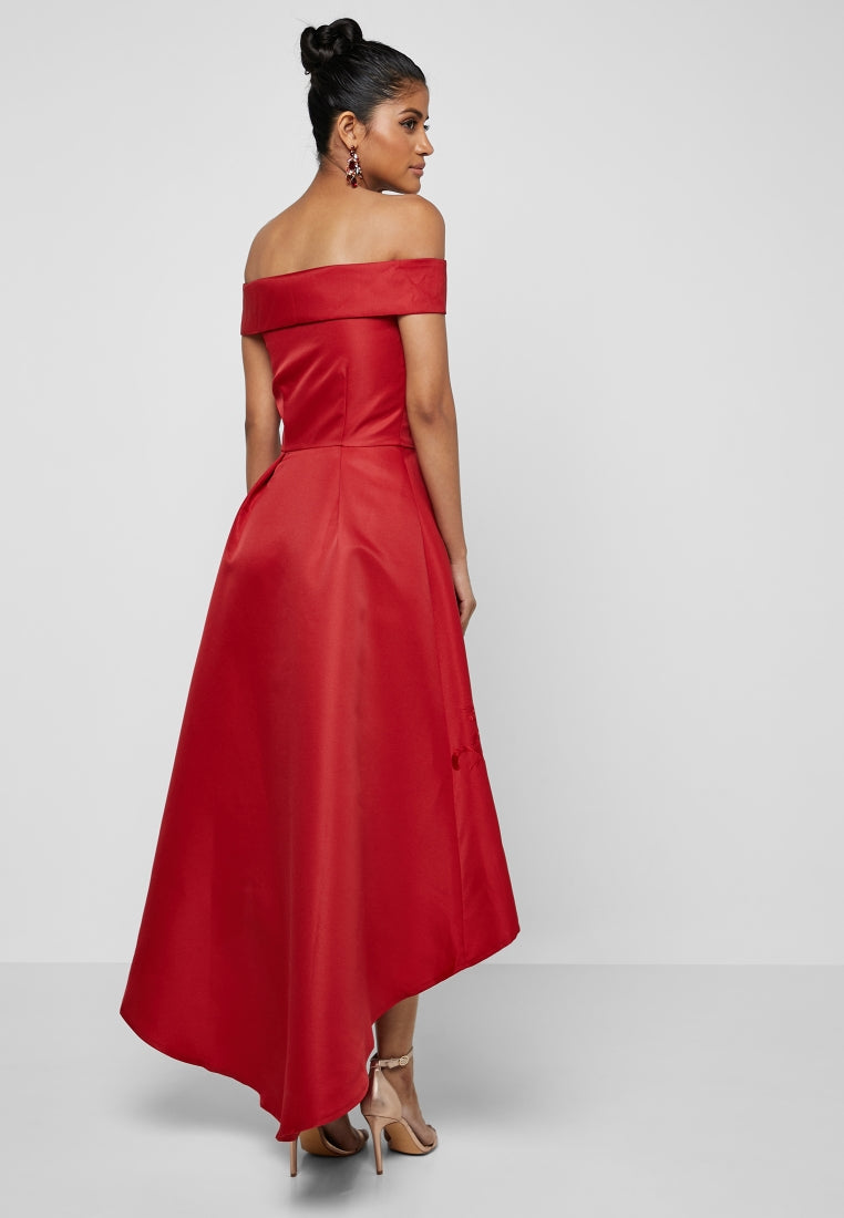 Heloise Red Embroidered Dress