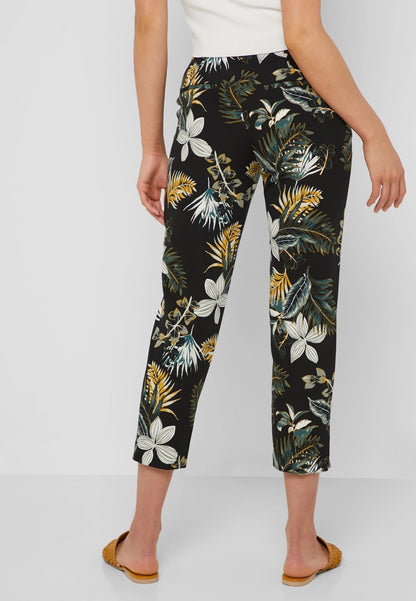 Floral Print Ankle Grazer Pants