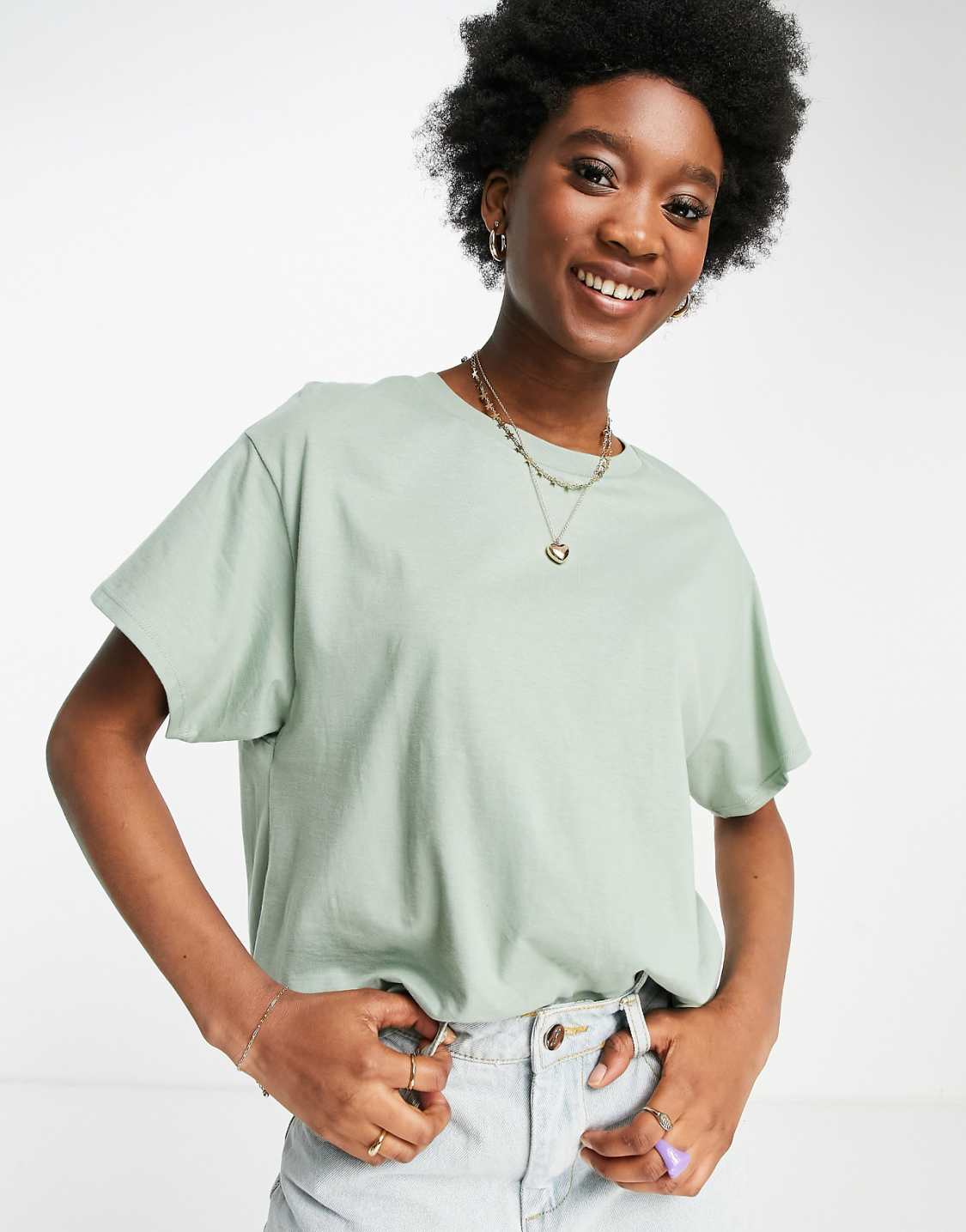 Khaki Crop T-Shirt