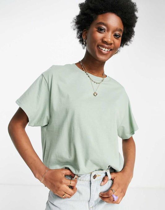 Khaki Crop T-Shirt