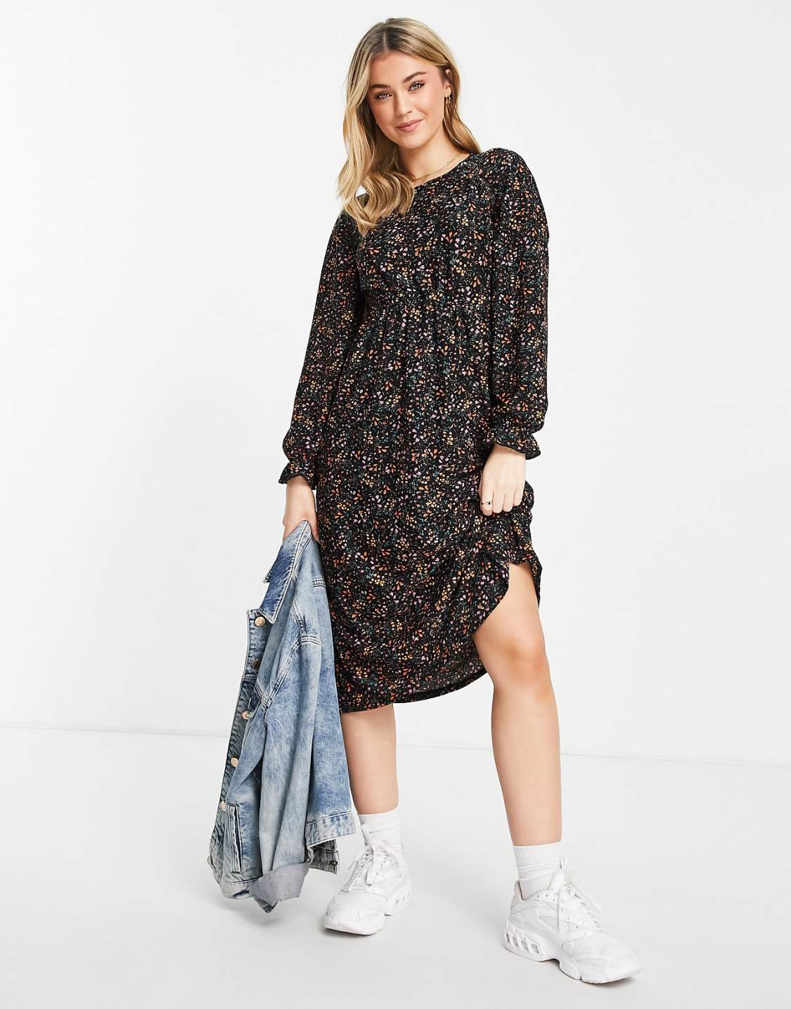 Textured Jersey Midi Dress
