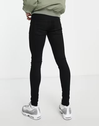 Super Skinny Stretch Jeans In Black
