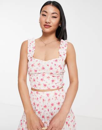 Floral Print Crop Top
