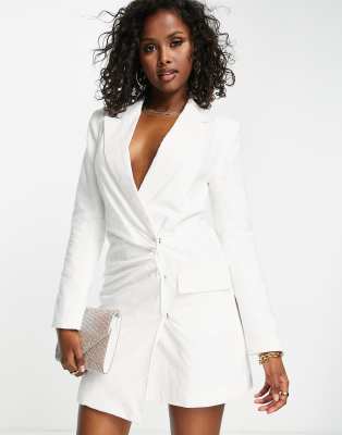 4th & Reckless Blazer Dress in Cream