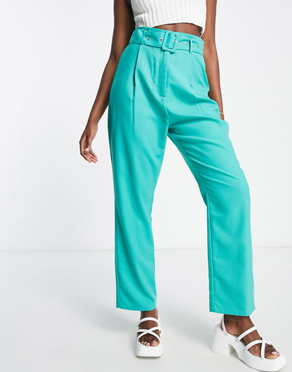 Flared Pants With Belt