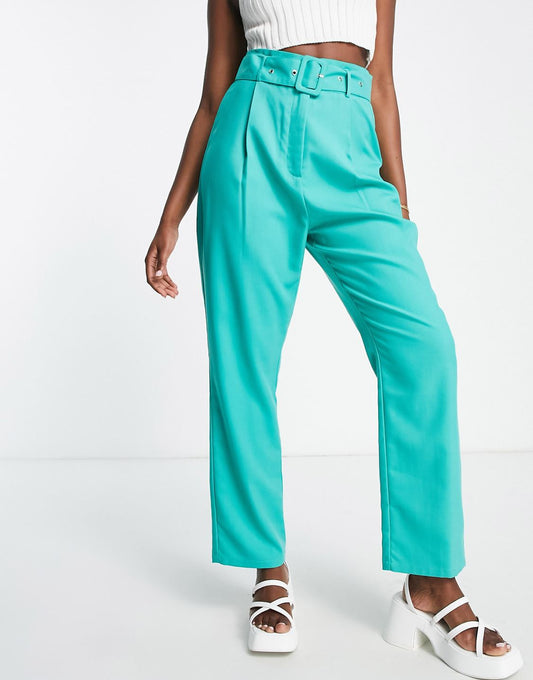Flared Pants With Belt
