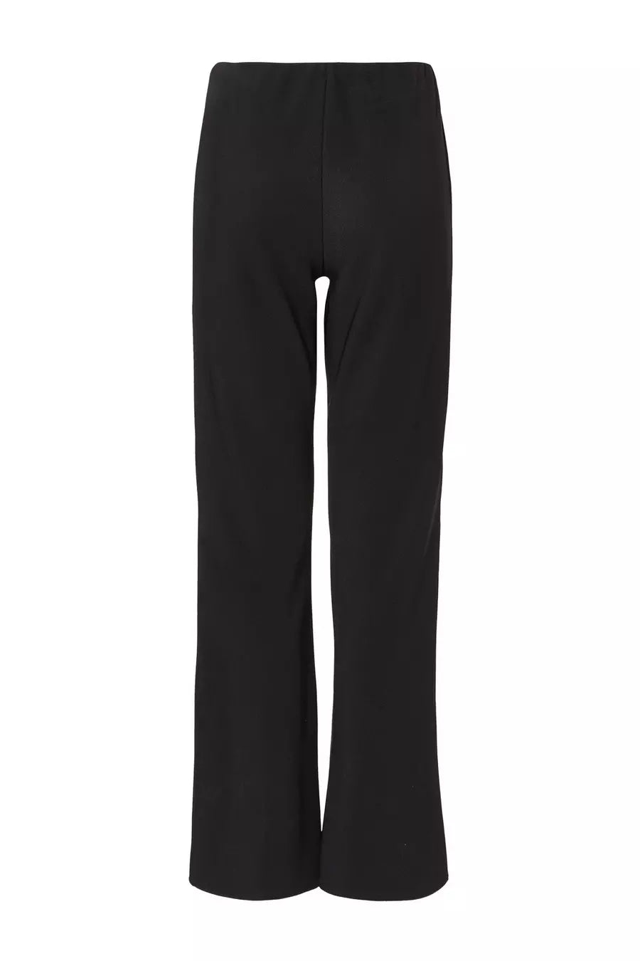 Black Stretch Flared Trousers