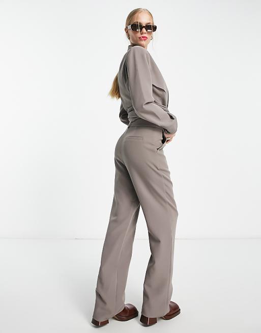 Paula Tailored Trousers co-ord in Mushroom