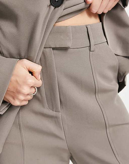 Paula Tailored Trousers co-ord in Mushroom