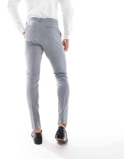 ASOS DESIGN Super Skinny Suit Trousers in Grey