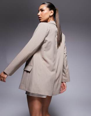 River Island Brown Oversized Structured Blazer