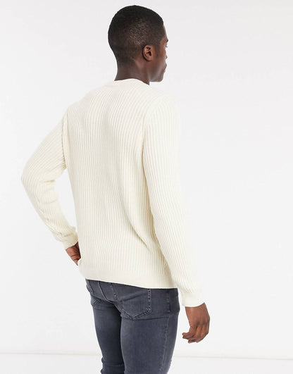 Crew Next Ribbed sweater Ecru