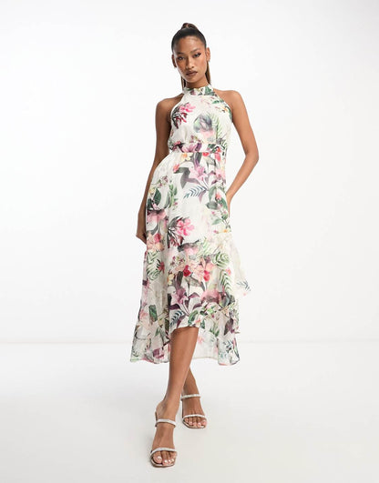 Floral Halterneck Dress