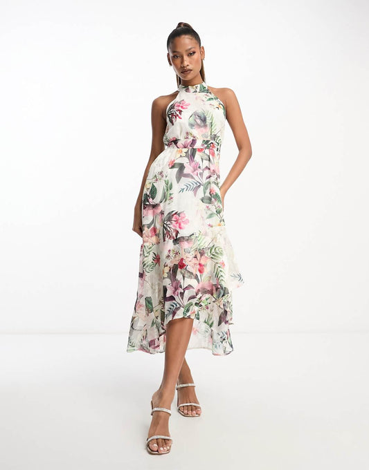 Floral Halterneck Dress