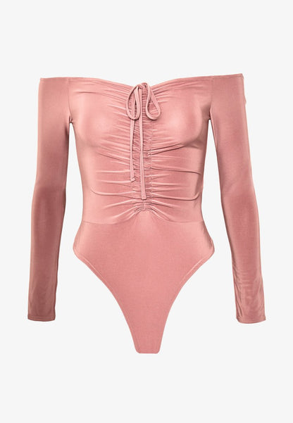 Light Pink Off Shoulder Bodysuit