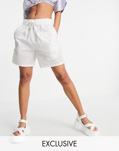Nylon Sport Short In White