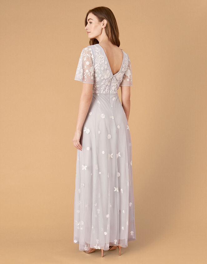 Kaitlyn Embroidered Maxi Dress Blue