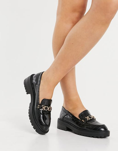 Topshop Luka loafers in black