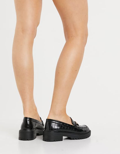 Topshop Luka loafers in black