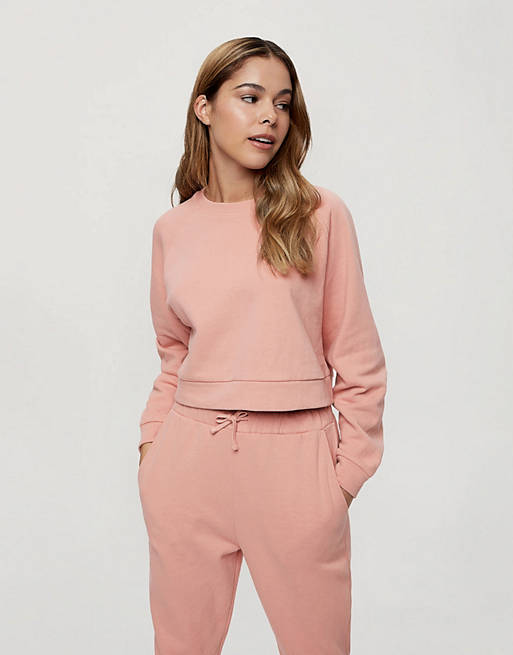 Pink Crop Sweatshirt