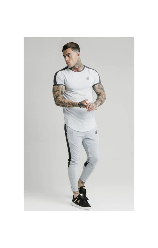Panel Eyelet Tech Tee – Ice Grey