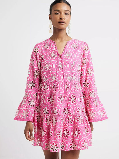 River Island Smock Mini Dress Pink