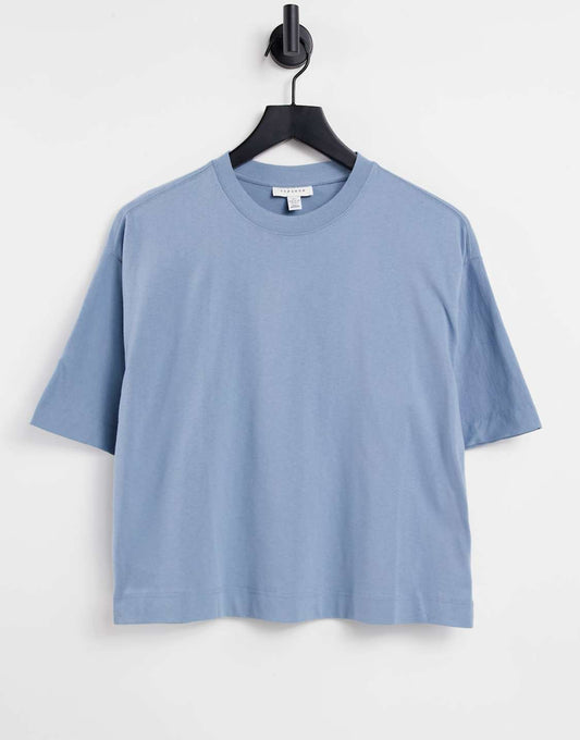 Panel Boxy Tee Blue