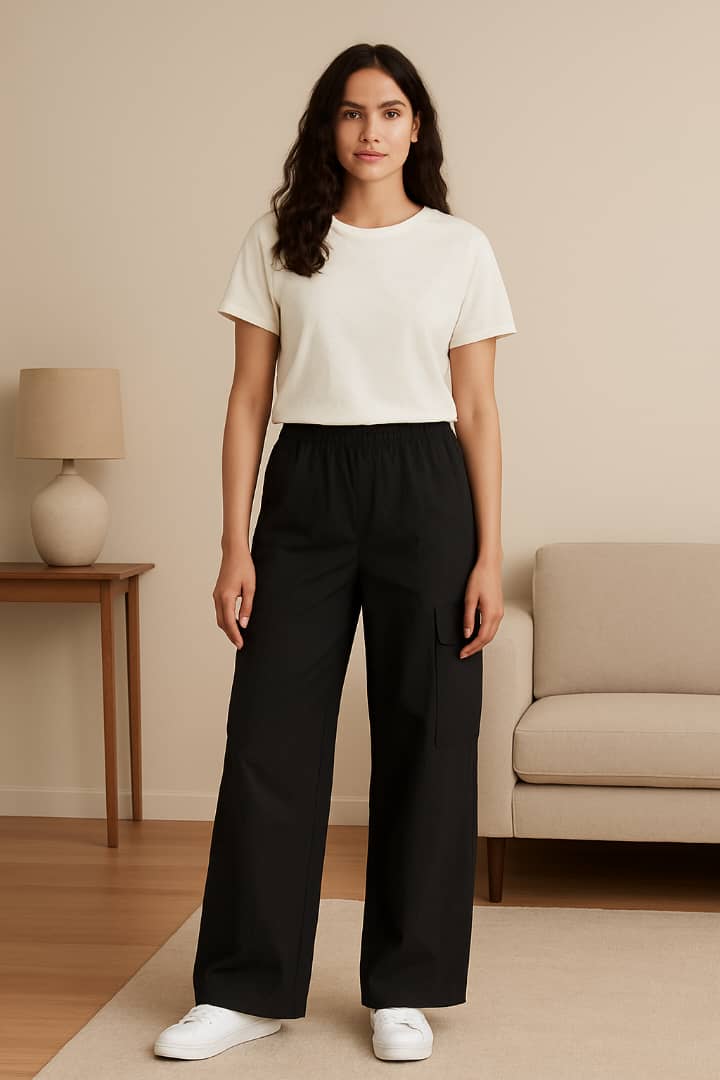 Wide Leg Cargo Trouser