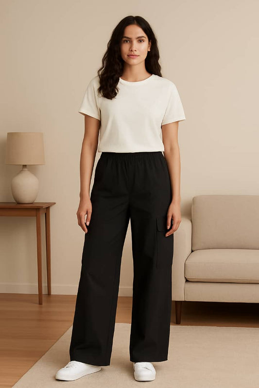 Wide Leg Cargo Trouser