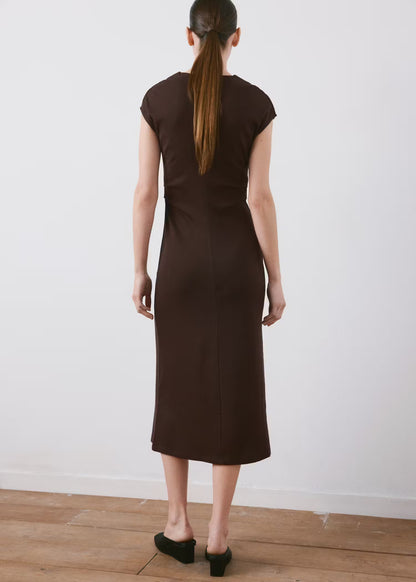 Midi Dress With Draped Detail
