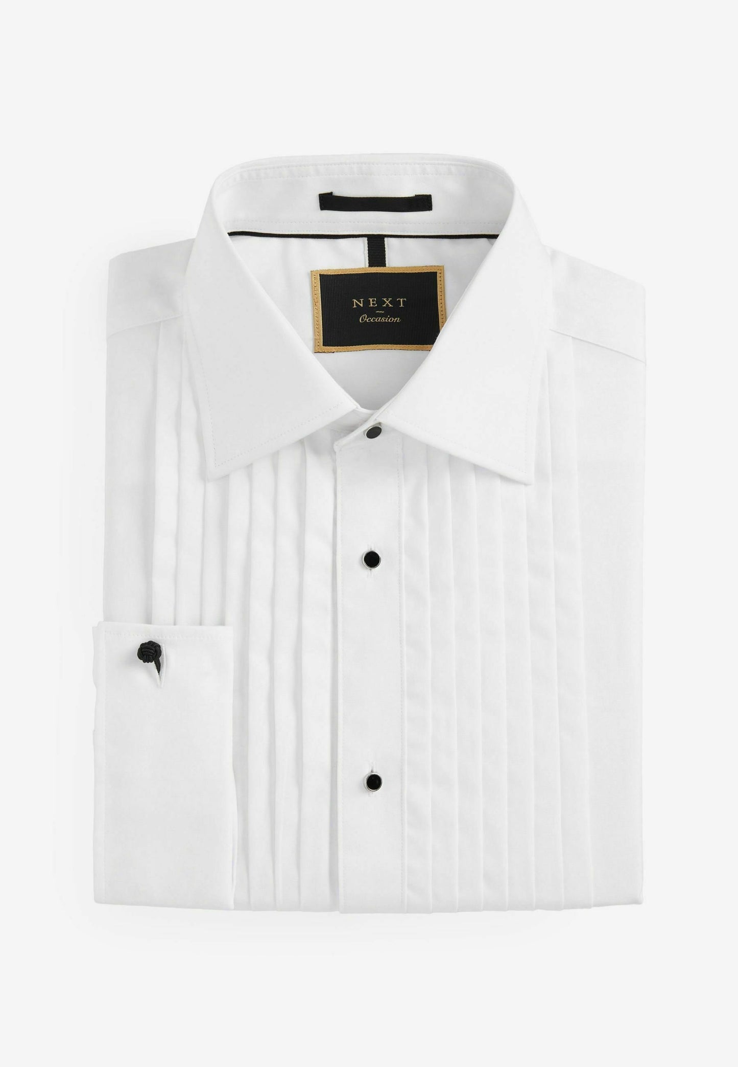 Pleat Dress Shirt Camicia - White