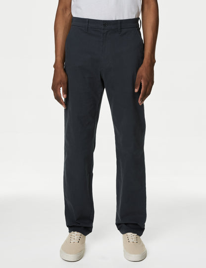 Regular Fit Stretch Chinos Navy