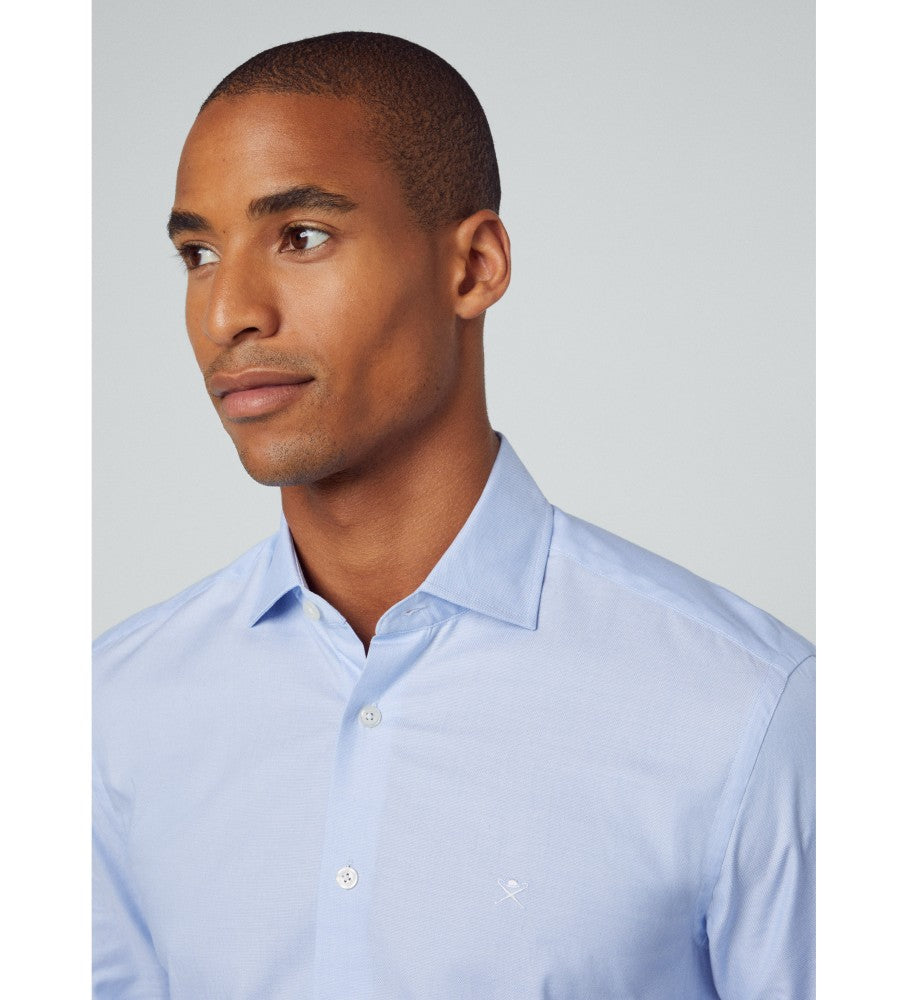 Essential Cotton Slim Fit Shirt Blue