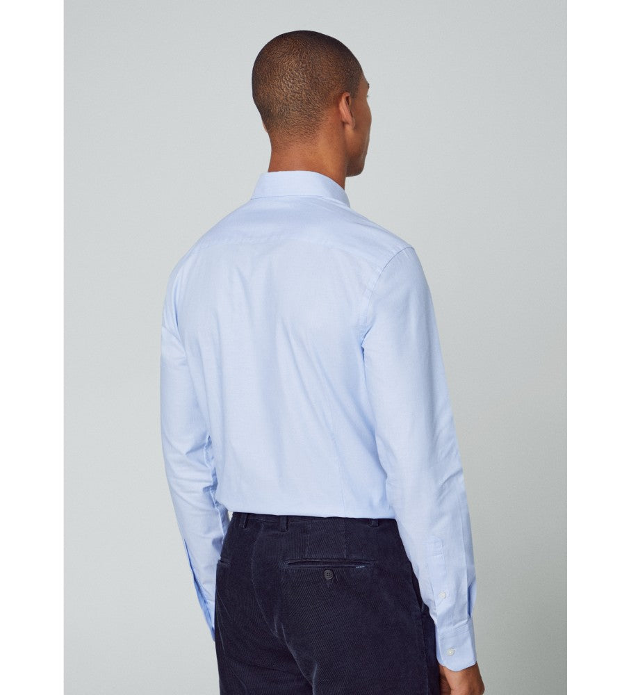 Essential Cotton Slim Fit Shirt Blue