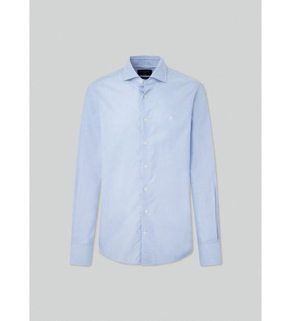 Essential Cotton Slim Fit Shirt Blue