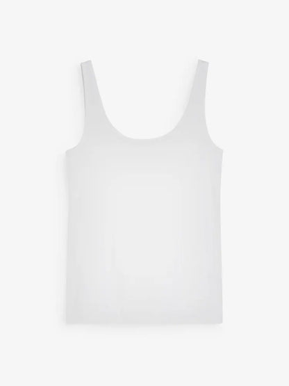 White Thick Strap Vest